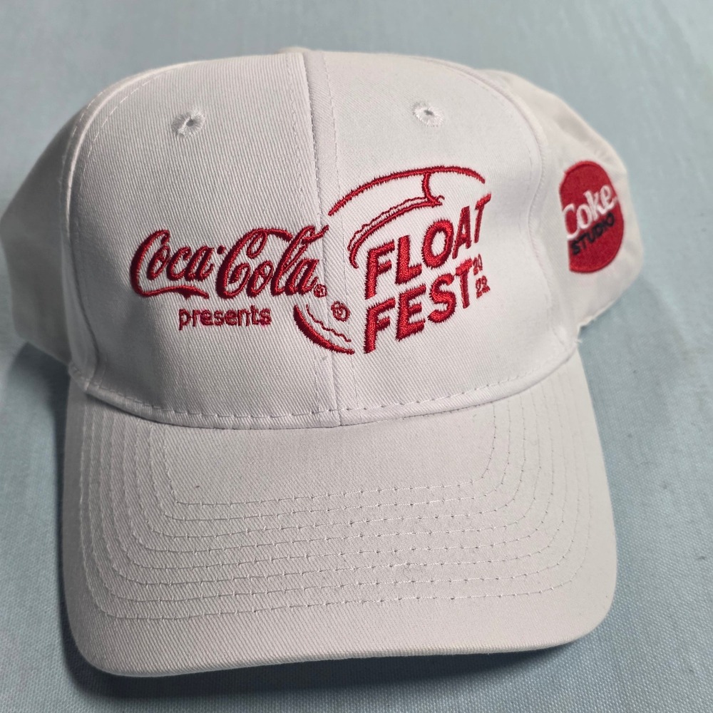 Coca-Cola Float Fest 2022 White Hat Port & Company Coke Studio Baseball Cap CP80